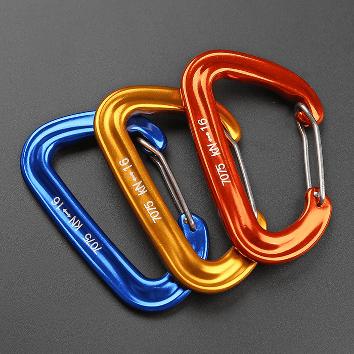 XINDA 16KN Aluminum Carabiner Climbing Keychain Outdoor Snap Clip Lock Buckle