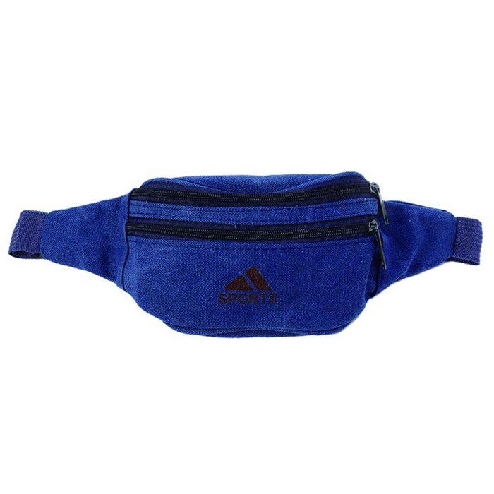 Men Canvas Waist Bag Outdoor Camping Hiking Traveling Sports Bag Storage Bag