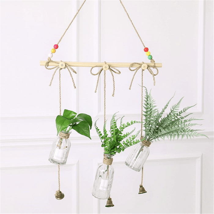 Hanging Clear Glass Flower Plant Hydroponic System Vase Terrarium Container Home Garden