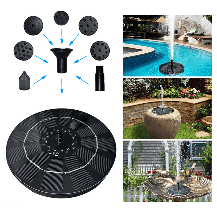 LED Solar Fountain Pump 3W 5V Portable Solar Powered Water Fountain Pump