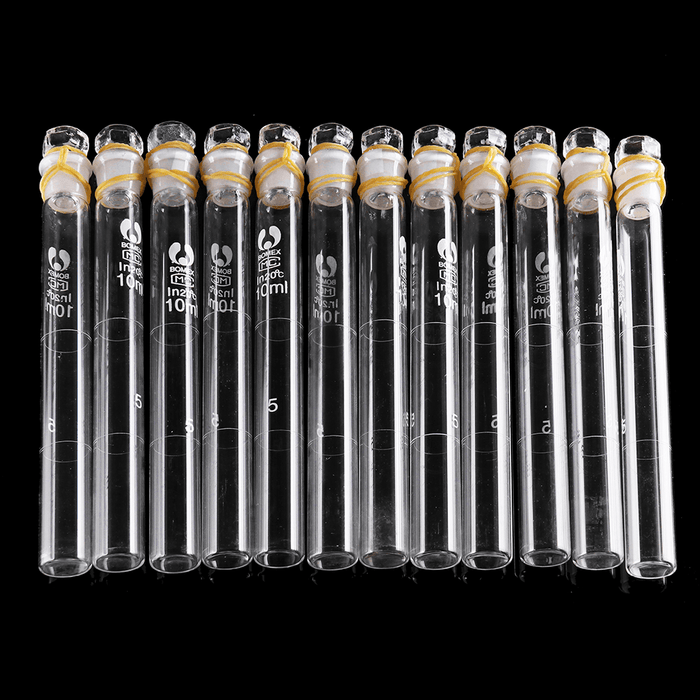 12 Pcs/Lot 10/25/50/100Ml Glass Colorimetric Tube Pipette Lab Glassware Kit