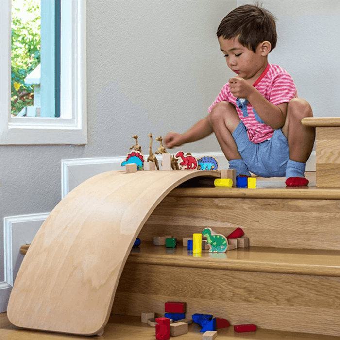 80CM Balance Board Wood Multifunctional Children Balance Beam Bridge Toys Balance Training for Children