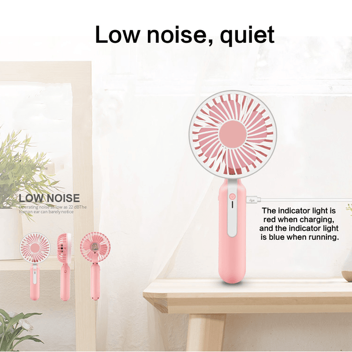 DC 5V Portable Rechargeable Fan Air Cooler Cooling Mini Handheld USB with Phone Base