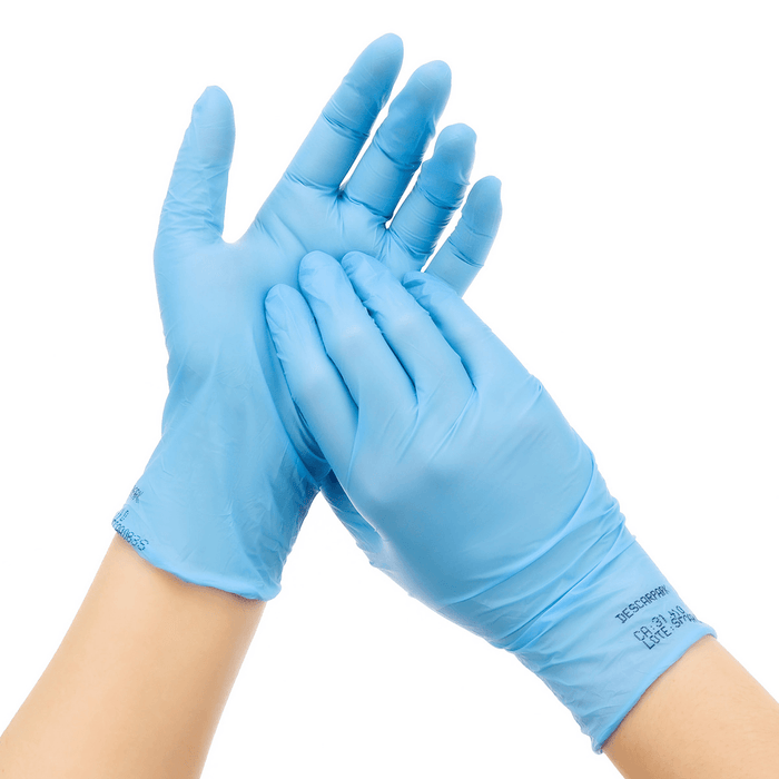 Ipree® 100 Pcs Nitrile Disposable Gloves Powder Free Rubber Latex Free Sterile Gloves for Picnic Food Hygiene House Cleaning