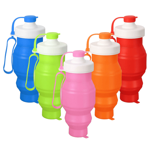 530ML Foldable Water Bottle Silicone Kettle Portable Drinking Bottle Outdoor Travel Running Hiking Cycling