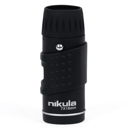 Nikula 7X18 Portable Monocular Telescope - Mini HD, Night Vision for Outdoor Activities, Black