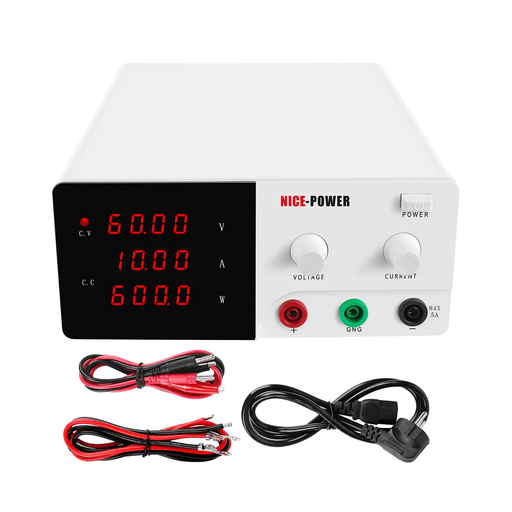 NICE-POWER R-SPS6010 60V 10A Digital Adjustable DC Power Supply Laboratory Power Source 4-Bit Display Voltage Regulator Current Stabilizer