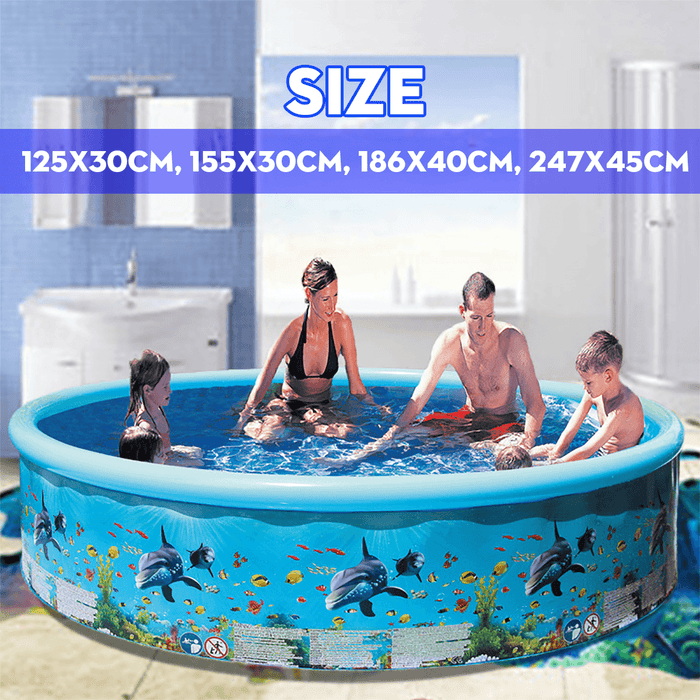125/155/186/247Cm Retractable Inflatable Swimming Pool Large Family Summer Outdoor Play Party Supplies for Kids Adult