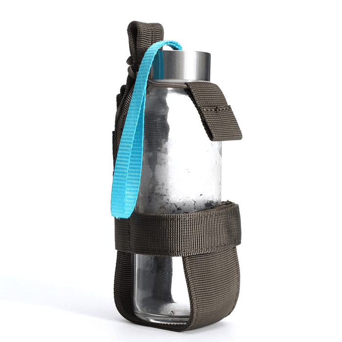 Outdoor Tactical Hiking Camping Molle Water Bottle Holder with Adjustable Vecro Strap Belt Bottle Cage Accessory