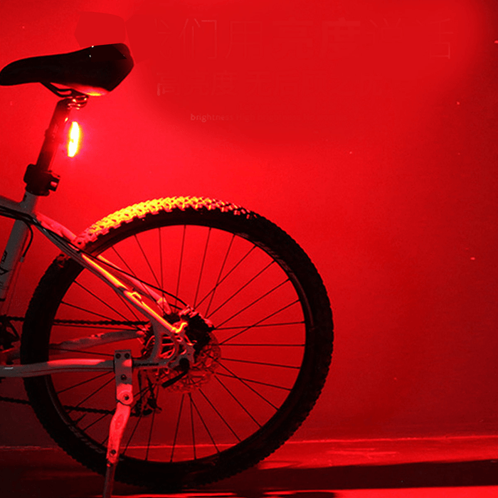 BIKIGHT 6-Modes LED Bike Rear Tail Light USB Rechargeable Bicycle Warnning Red Lamp Night Safety Riding Accessories