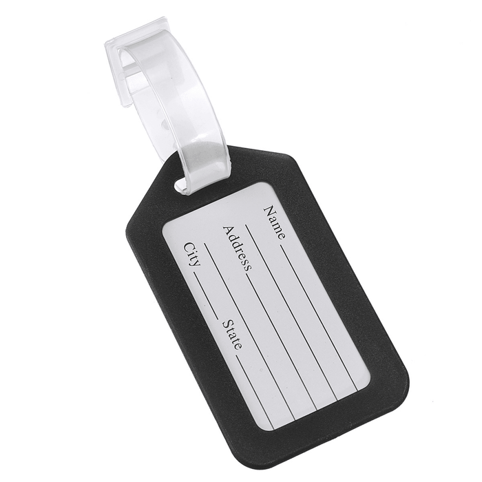 10 Pcs Luggage Bag Tag Name Address ID Label Plastic Travel Bag Tags for Suitcase Bag