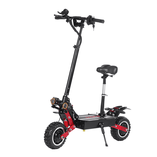 LAOTIE® ES18 60V 31.2Ah 2800W*2 Dual Motor Foldable Electric Scooter with Saddle 85Km/H Top Speed 100Km Mileage 200Kg Bearing EU Plug