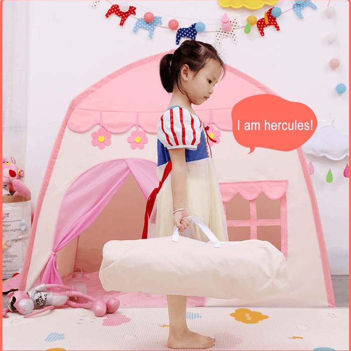 51Inch Large Sturdy Kids Play Tent Princess Playhouse Castle Children Fairy Tale Teepee Indoor/Outdoor with Carry Bag for Boys Girls Gift