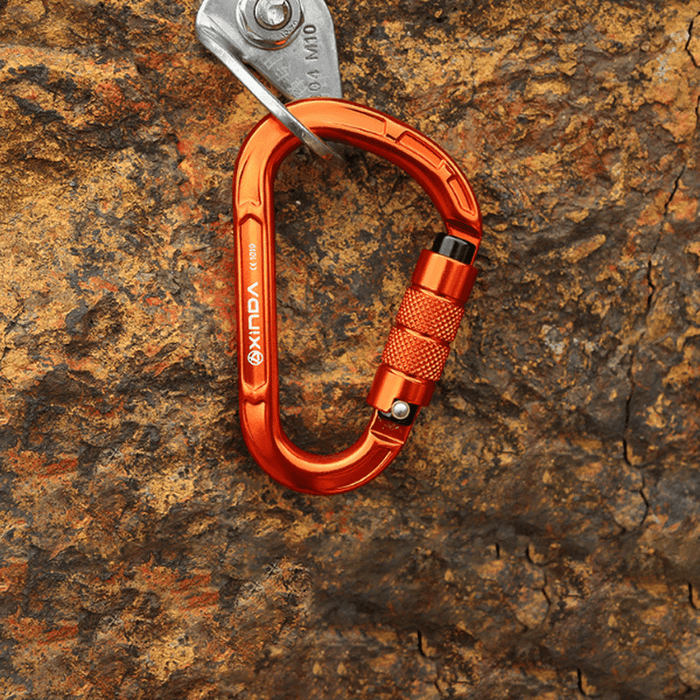 XINDA 8123TN Aluminum Alloy Carabiner 8KN 25KN Pull Outdoor Climbing Hanging Buckle Hook Keychain