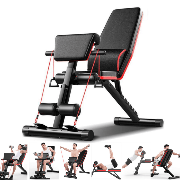 5-In-1 Adjustable Sit up Bench Folding Weight Lifting Strength Training Board Home Gym Fitness Sport Exercise Bench