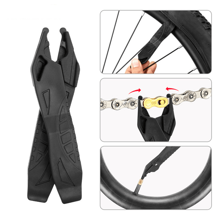 BIKIGHT Multifunctional Tire Prying Rod Link Chain Plier Pry Bar Vent Tip Chain Hook Bike Repair Tools Outdoor Cycling