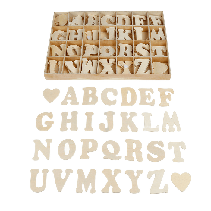 Wooden Alphabet Scrabble Toy Letters Number Educational Craft Children Kids Learning Toys Gift