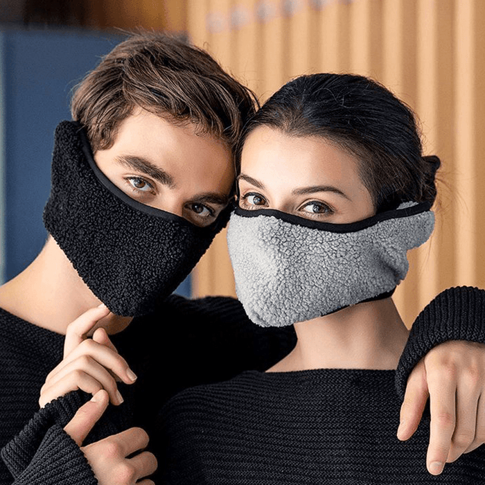 Men Women Winter Warm Cold Dustproof Face Mask Breathable Warm Ears Outdoor Cycling Ski Travel Mouth Mask