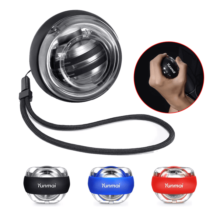 [From ] YUNMAI LED Wrist Ball Super Gyroscope Self-Starting Gyro Arm Force Trainer Muscle Relax Home Fitness Equipment