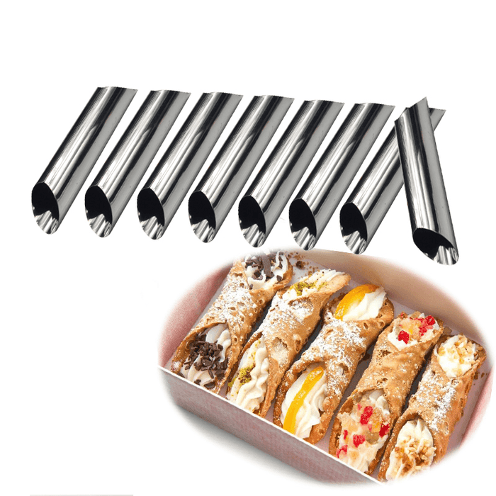 8 Pcs Danish Tube Cream Molds Stainless Steel DIY Croissant Mold Baking Mold Cake Tools