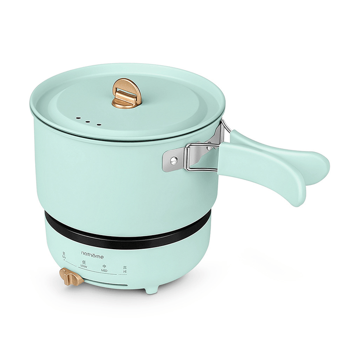 Nathome NDG01 500W 1.2L 1-2 People Electric Caldron Detachable Non-Stick Cooking Pot Hotpot Cooker Outdoor Travel