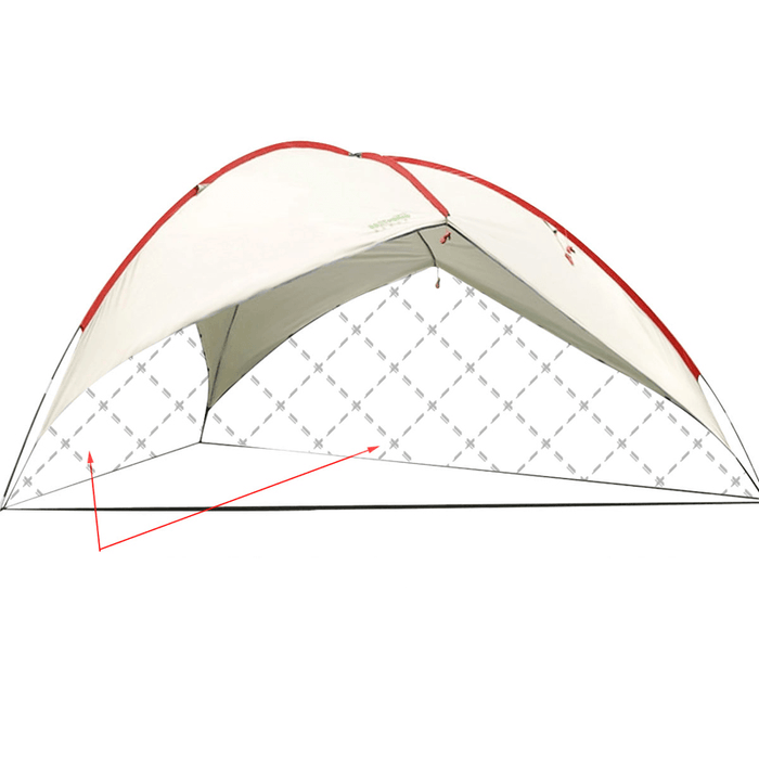 Outdoor Sun Shade Tent Camping Tent Breathable Sun-Resistant Tear-Resistant Fabric Waterproof Beach Tent Sunshade