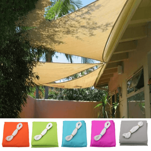 3X3X3M Triangle Tent Sunshade Sail Waterproof 90% UV Sun Canopy Camping Patio Garden Awning Tent Sunshade