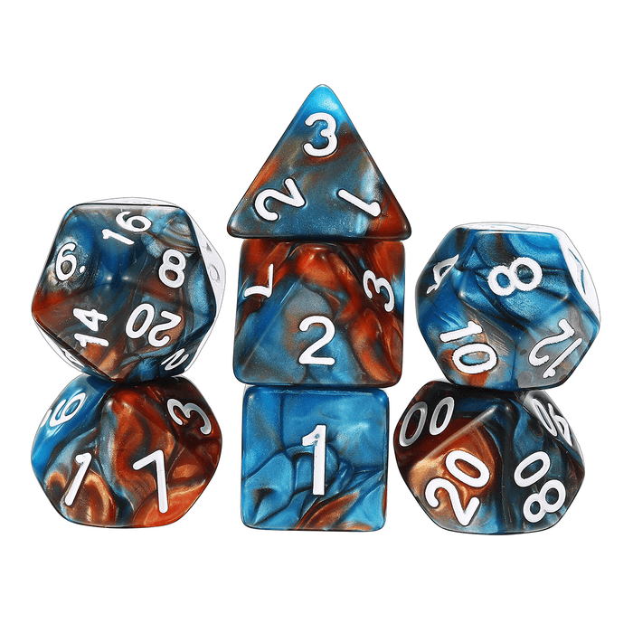 35PCS Metal Polyhedral Dices Set for Dungeons & Dragons Dice Desktop RPG Game