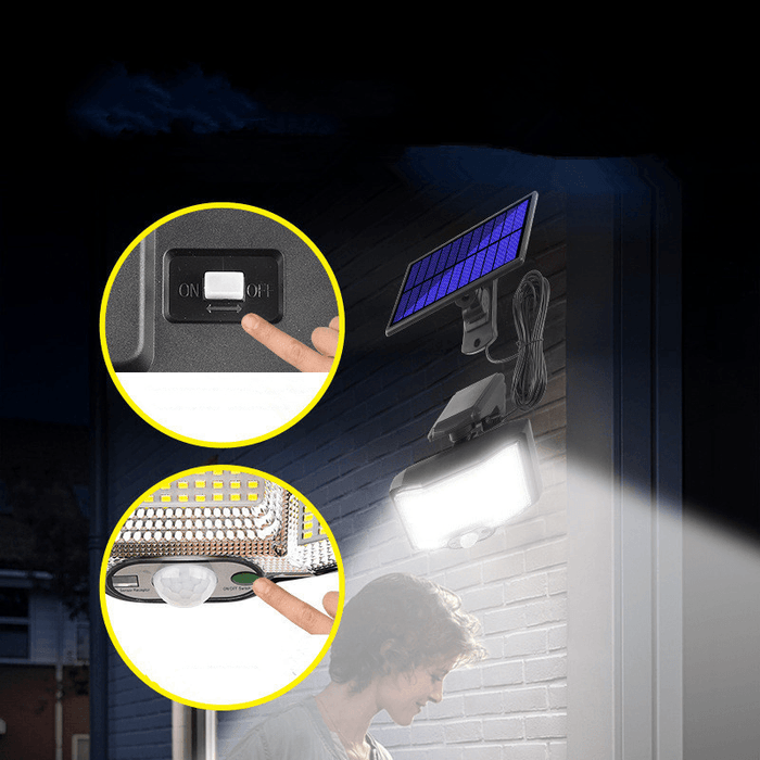 Ipree® Solar Garden Light 168 LED/96 COB Motion Sensor Security Wall Lamp Romote Control Waterproof Camping Light Lawn Courtyard Patio