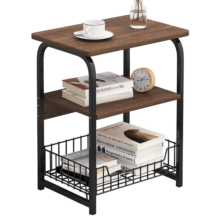Small Coffee Table Sofa Bedside Nightstand Sundries Storage Basket Bookshelf Mini Laptop Desk Home Office Furniture
