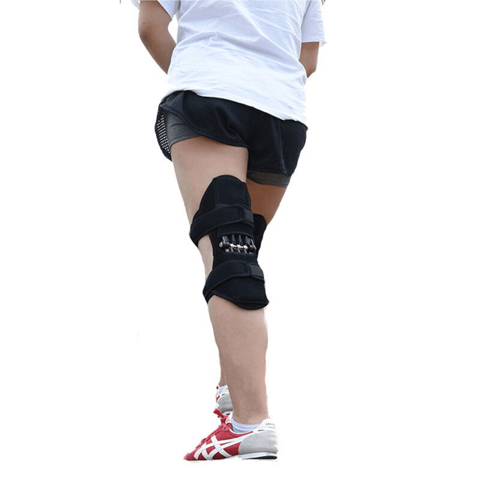 1 Pair Knee Support Power Lift Spring Joint Brace Pads Breathable Knee Pad Fitness Sports Protector
