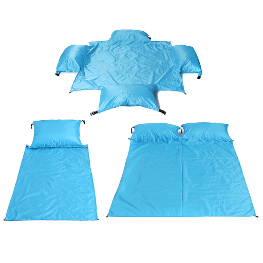 Waterproof Air Cushion Outdoor Picnic Mat with Pillow Portable Moisture-Proof Mat with Ding Beach Grass Mat