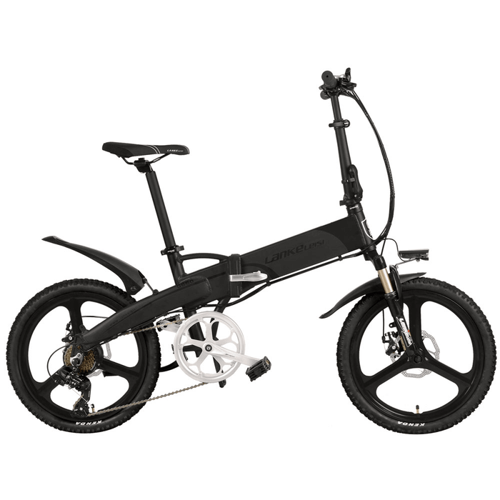 LANKELEISI G660 12.8Ah 48V 400W 20Inch Folding Moped Bicycle 100Km Mileage Max Load 120Kg with EU Plug