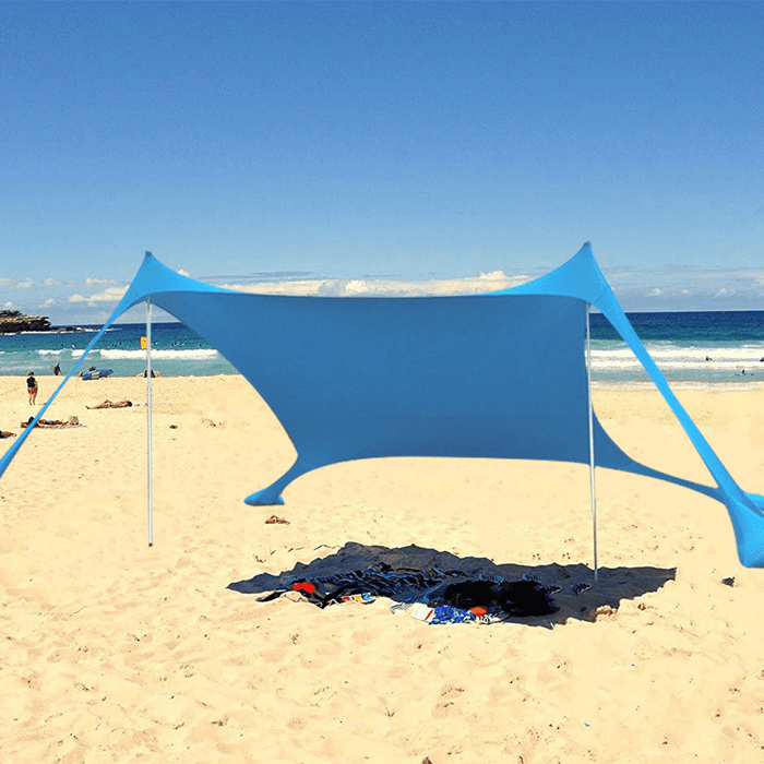 210X210X160Cm Family Beach Sunshade Lightweight Anti-Uv Sun Shade Tent with Sandbag Anchors for Parks & Outdoor Camping