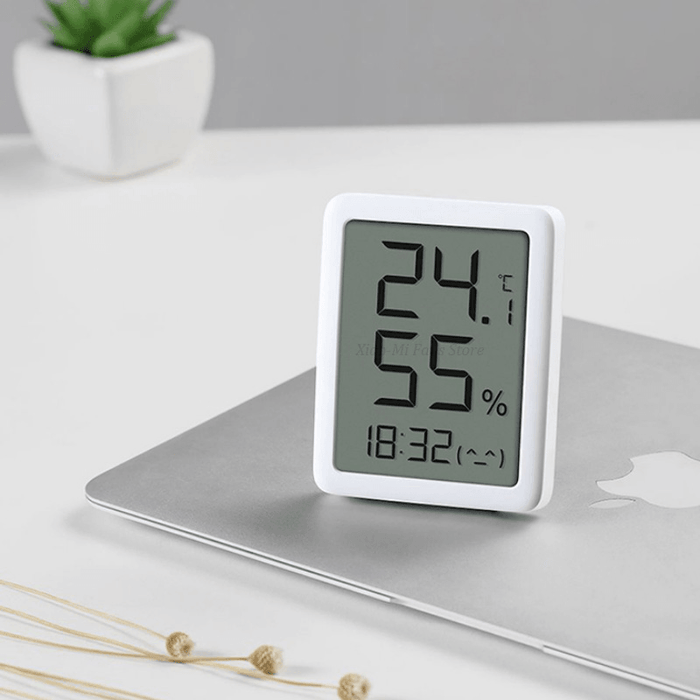 Miaomiaoce E-Ink Screen LCD Large Digital Display Thermometer Hygrometer Clock Temperature Humidity Sensor From