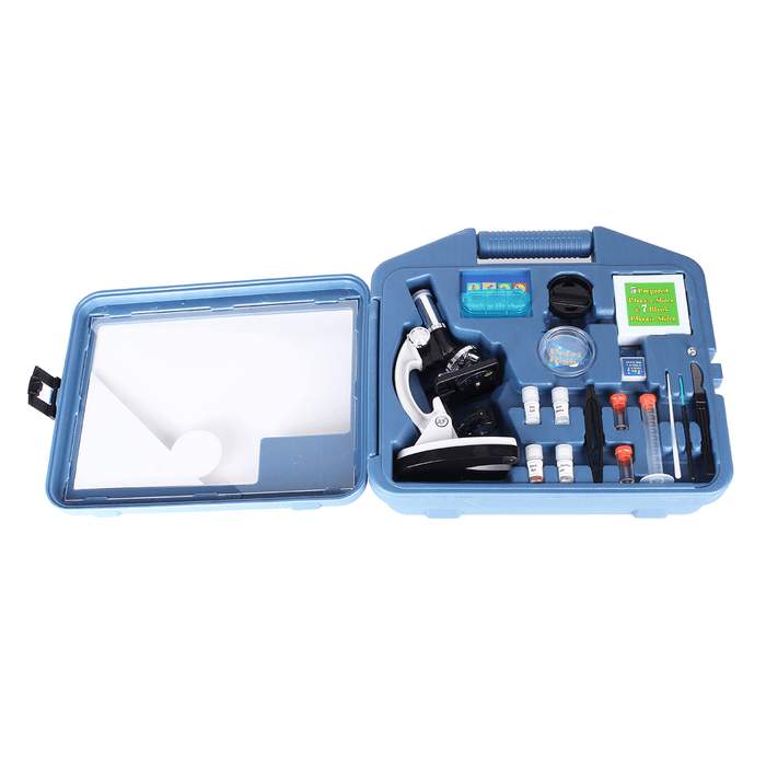 LED Science Microscope Kit for Children 1200X 1200 Scientific Instruments Toy Set for Early Education Accessory Kit