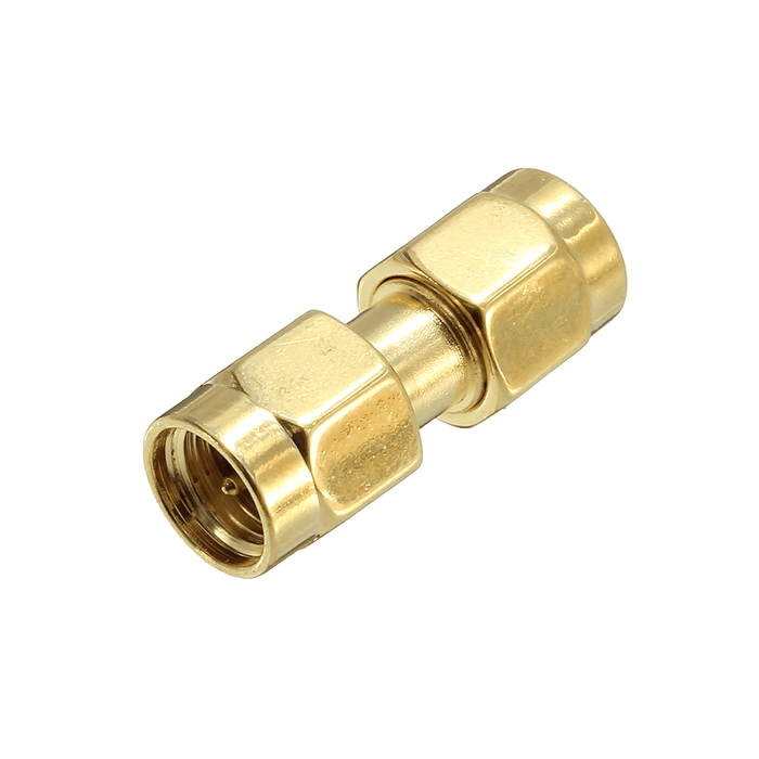 Excellway® CA01 2Pcs Copper SMA Male to SMA Male Plug RF Coaxial Adapter Connector