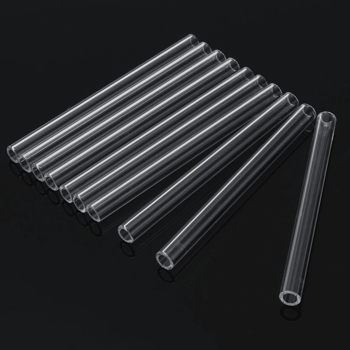 10Pcs Length 100Mm OD 10Mm 1Mm Thick Wall Borosilicate Glass Blowing Tube Lab Factory School Home