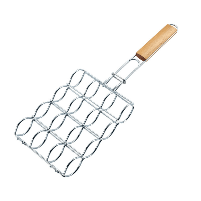 BOLEEFUN Non-Stick Corn Grilling Basket Metal Mesh Adjustable Maize Handle Grill Rack for Barbecue Tools