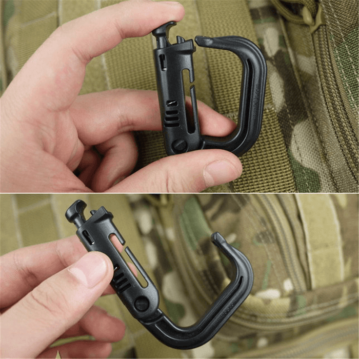 CAMTOA Max Load 90Kg D-Ring Hook Mountaineering Buckle Key Chain Outdoor Climbing Carabiner Tactical Tool