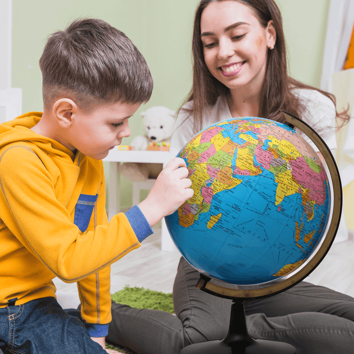 12.6Inch World Globe Students Kid Teachers Geography Learning Home Outdoor Entertainment