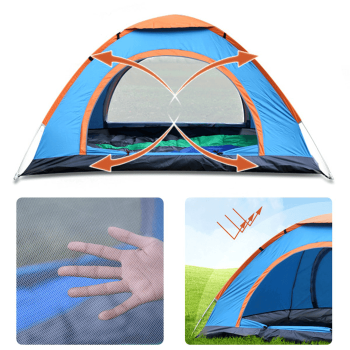 79X59X39Inch 2 People Camping Tent Folding Waterproof Ultralight Sunshade Canopy Outdoor Travel Hiking