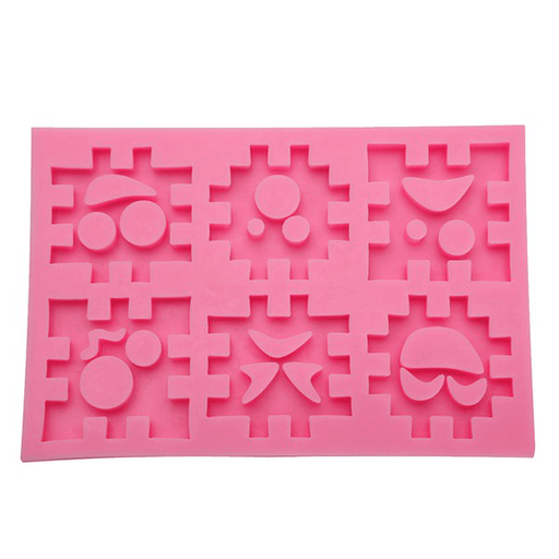 Blocks Expression Silicone Cookie Mold Fondant Cake Mould Creative Baking Accesseries