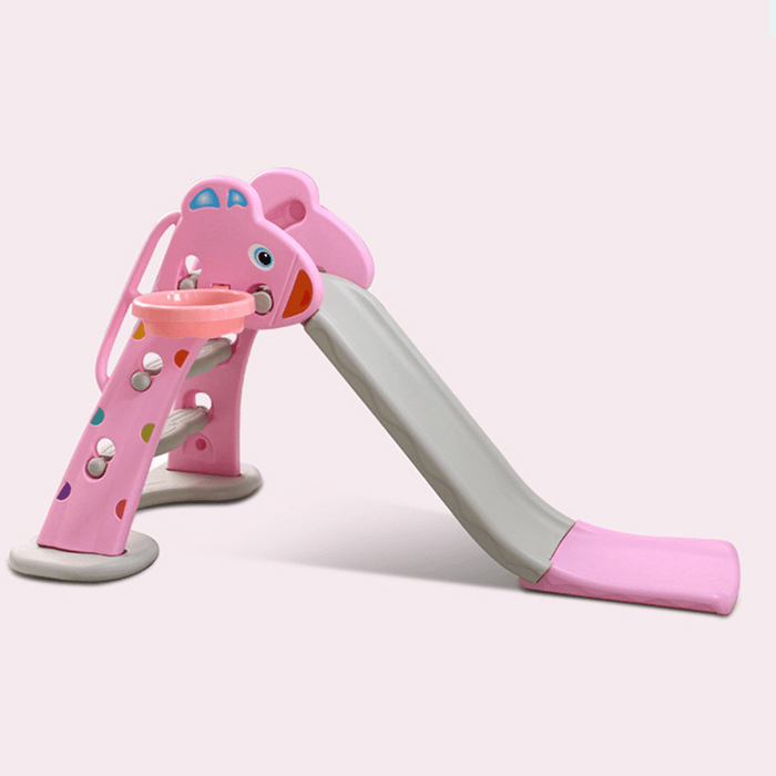 2-In-1 Kids Baby Slide Climber Multifunctional Basketball Frame Sports Toys Indoor Household Playground Children Gift for 0-6 Years Old