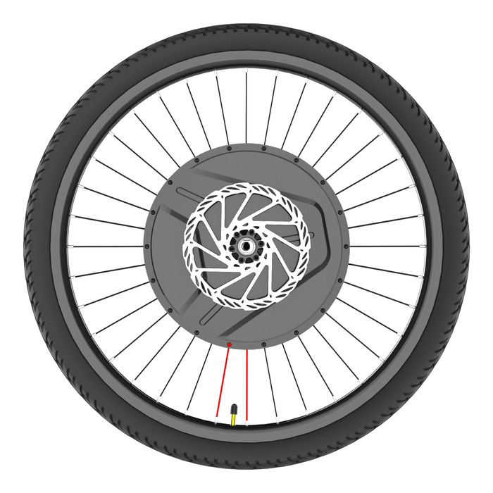 Imortor 3.0 Full Wireless 26In/700C 350W 36V Brushless Motor Intelligence Bicycle Front Wheel