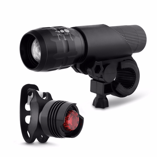 300Lm Super Bright Bicycle Light Set 3 Modes Adjustable LED Headlight Taillight Outdoor Cycling