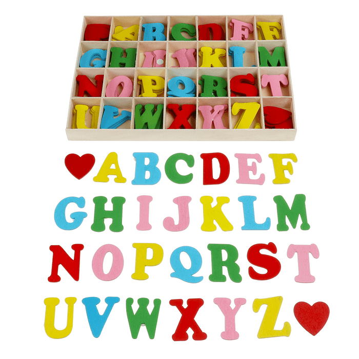 Wooden Alphabet Scrabble Toy Letters Number Educational Craft Children Kids Learning Toys Gift