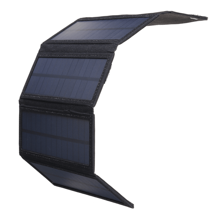 Waterproof 30W 6V Solar Panel Bank Folding Solar Power Bank Charger Power USB Port W/ 10In1 USB Cable