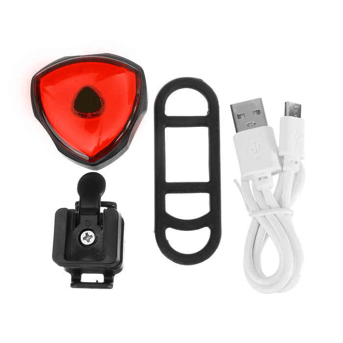 BIKIGHT 6-Modes LED Bike Rear Tail Light USB Rechargeable Bicycle Warnning Red Lamp Night Safety Riding Accessories