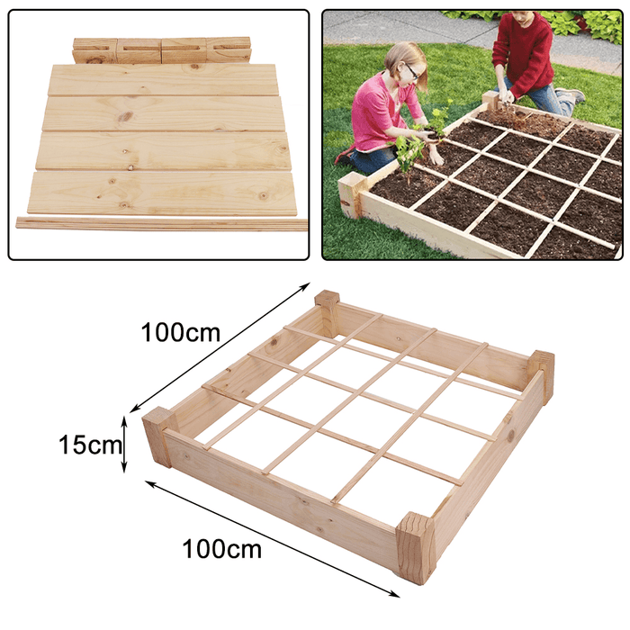 Belham Living 4 X 8 Ft. Raised Garden Bed with Grow Grid Planting Grow Box